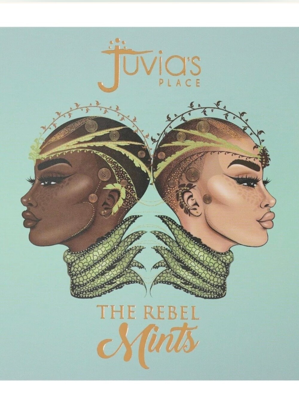 New In Box Juvia's Place The Rebel Mints Eyeshadow Palette 4 Complimentary Shade